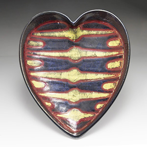 Michael Andersen & Son heart-shaped bowl in Persia glaze